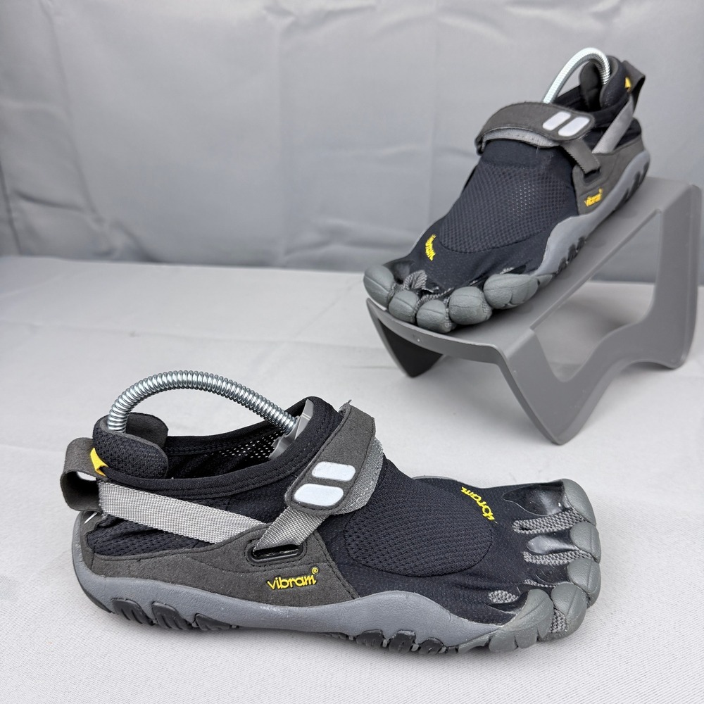 Vibram FiveFingers Spyridon LS Womens 38 Black Grey Trail Running Shoes W4485